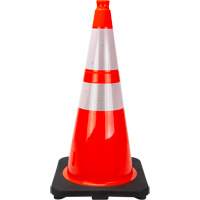 Premium Traffic Cone, 28", Orange, 4" & 6" Reflective Collar(s) Cantin et fils