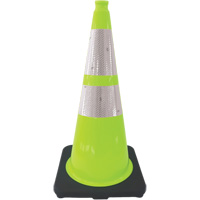 Premium Traffic Cone, 28", Lime Green, 4" & 6" Reflective Collar(s) Cantin et fils