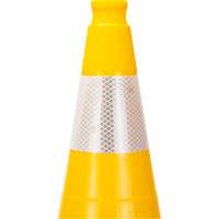 Premium Traffic Cone, 28", Yellow, 4" Reflective Collar(s) Cantin et fils