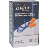 Foam Earplugs, Pair - Polybag, Corded Cantin et fils
