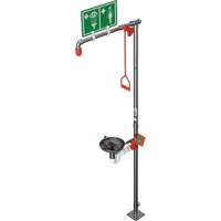 Douche combin&eacute;e avec cuvette ouverte en acier inoxydable et entr&eacute;e sup&eacute;rieure, Socle Cantin et fils