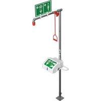 Douche combin&eacute;e avec cuvette ferm&eacute;e en ABS et entr&eacute;e sup&eacute;rieure, Socle Cantin et fils