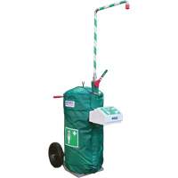 Douche d'urgence isol&eacute;e, mobile et autonome avec douche oculaire et faciale, Capacit&eacute; 30 gal., Conformit&eacute; Aucune Cantin et fils