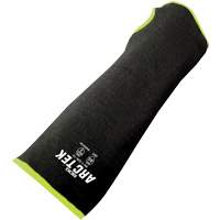 Cut-Resistant Sleeve with Thumb Hole, Polyethylene/Steel, 10", ASTM ANSI Level A5, Black/Yellow Cantin et fils