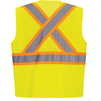 Veste de s&eacute;curit&eacute; &agrave; bandes contrastantes, Jaune lime haute visibilit&eacute;, Petit, Polyester Cantin et fils