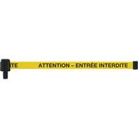 PLUS Banner, Attention - Entr&eacute;e Interdite, 15', Black and Yellow Tape Cantin et fils