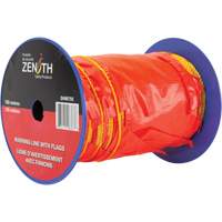 Ligne d'avertissement avec fanions, 328' lo, Orange/Jaune Cantin et fils