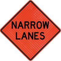 Quadra Flex Roll-Up Sign with Traffic Control Person Ahead Symbol Cantin et fils