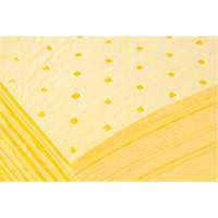 Feuilles absorbantes li&eacute;es, Mati&egrave;res dangereuses, 15" x 19", 8 gal. d'absorption Cantin et fils