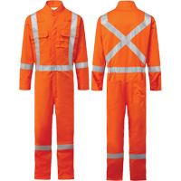 Bizflame&reg; 88/12 Iona 7 oz. FR510 FR Coverall, Size 36, Orange Cantin et fils