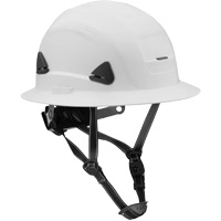 Casque Fibre Metal de style escalade avec bordure compl&egrave;te, R&eacute;pond aux normes CSA type 2, Suspension Rochet, Non ventil&eacute; Cantin et fils