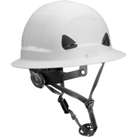 Casque Fibre Metal de style escalade avec bordure compl&egrave;te, R&eacute;pond aux normes CSA type 2, Suspension Rochet, Non ventil&eacute; Cantin et fils