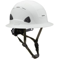 Casque Fibre Metal de style escalade avec bordure compl&egrave;te, R&eacute;pond aux normes CSA type 2, Suspension Rochet, Ventil&eacute; Cantin et fils