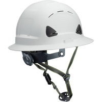Casque Fibre Metal de style escalade avec bordure compl&egrave;te, R&eacute;pond aux normes CSA type 2, Suspension Rochet, Ventil&eacute; Cantin et fils