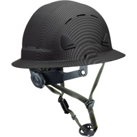 Casque Fibre Metal de style escalade avec bordure compl&egrave;te, R&eacute;pond aux normes CSA type 2, Suspension Rochet, Ventil&eacute; Cantin et fils