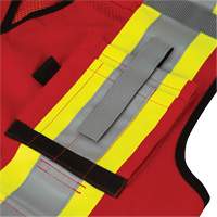 6678 High-Visibility Antimicrobial Mesh-Back Surveyor Vest, Red, Small, Polyester Cantin et fils