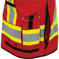 6678 High-Visibility Antimicrobial Mesh-Back Surveyor Vest, Red, Small, Polyester Cantin et fils