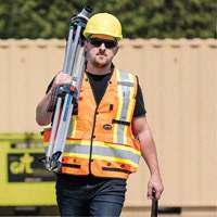 6680 High-Visibility Antimicrobial Mesh-Back Surveyor Vest, High Visibility Orange, Small, Polyester Cantin et fils