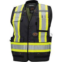 6679 High-Visibility Antimicrobial Mesh-Back Surveyor Vest, Black, Small, Polyester Cantin et fils