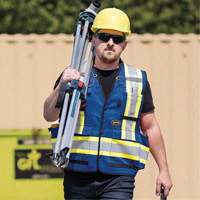 6681 High-Visibility Antimicrobial Mesh-Back Surveyor Vest, Royal Blue, Small, Polyester Cantin et fils