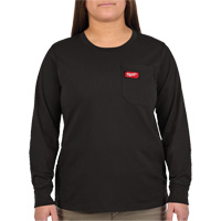 GRIDIRON Long Sleeve Pocket T-Shirt, Women's, X-Small, Black Cantin et fils