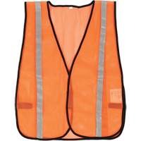 Compact Mesh Safety Vest, High Visibility Orange, Polyester Cantin et fils