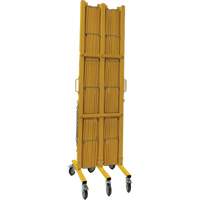 Barri&egrave;re extensible, 84" h x 20' lo, Jaune Cantin et fils