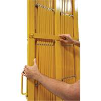 Barri&egrave;re extensible, 84" h x 20' lo, Jaune Cantin et fils