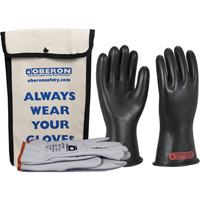 Class 0 Rubber Electrical Glove Kit, 8, 11" L, 20 cal/cm², NFPA 70E Cantin et fils