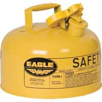 Safety Can for Diesel, Type I, Galvanized Steel, 2 US gal., Yellow, FM Approved/UL/ULC Listed Cantin et fils