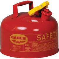 Safety Can for Flammables, Type I, Galvanized Steel, 2.5 US gal., Red, FM Approved/UL/ULC Listed Cantin et fils