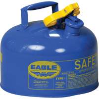 Safety Can for Kerosene, Type I, Galvanized Steel, 2.5 US gal., Blue, FM Approved/UL/ULC Listed Cantin et fils