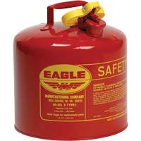 Safety Can for Flammables, Type I, Galvanized Steel, 5 US gal., Red, FM Approved/UL/ULC Listed Cantin et fils