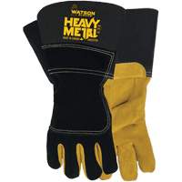 Gants de soudage d'hiver Black Velvet Heavy Metal, Taille Petit, Enveloppe en Cuir d'&eacute;lan refendu, ASTM ANSI niveau A5 Cantin et fils