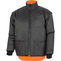 5056 Pioneer&reg; Yukon 7-in-1 Waterproof Winter Safety Parka, Polyester, Black/High Visibility Orange, X-Small Cantin et fils