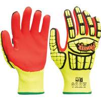 Cut and Impact-Resistant Gloves, Small, Synthetic Palm, Knit Wrist Cuff Cantin et fils