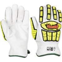 Cut and Impact-Resistant Gloves, Small, Goatskin Palm, Gauntlet Cuff Cantin et fils