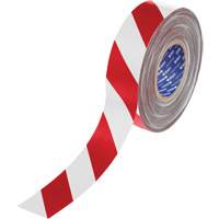 Ruban de marquage pour plancher ToughStripe Max, 2" x 100', Polyester, Rouge et blanc Cantin et fils