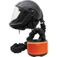 Respirateur &agrave; adduction d'air purifi&eacute; avec visi&egrave;re et ensemble de ventilation PEAKAIR DEFENDER, Respirateur &agrave; masque, Pile Lithium-ion Cantin et fils
