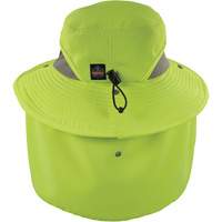 Chapeau de garde forestier 8934 Chill-Its avec prot&egrave;ge-nuque, petit/moyen, Lime haute visibilit&eacute; Cantin et fils