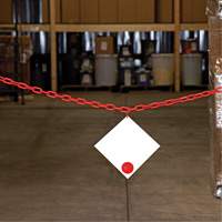 Plastic Barrier Chain, Green, 2" Link, 100' Length Cantin et fils