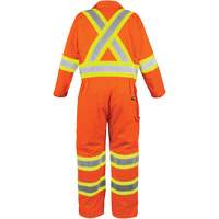 High-Visibility Unlined Coveralls, Small, High Visibility Orange Cantin et fils
