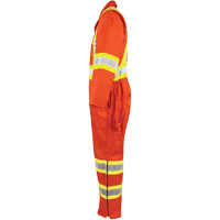 High-Visibility Unlined Coveralls, Small, High Visibility Orange Cantin et fils