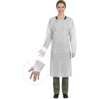 Blouse CoverMe avec passe-pouces, Taille unique, Blanc, Poly&eacute;thyl&egrave;ne Cantin et fils