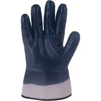 Gants bleu marine avec manchettes renforc&eacute;es &agrave; entoilage coll&eacute; Horizon, Moyen, R&ecirc;vetement Nitrile, Enveloppe en Jersey/Coton Cantin et fils