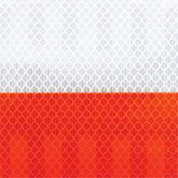 Pellicule souple pour chantiers routiers &agrave; haute intensit&eacute; 382VHIP, 5" la x 150' lo, Orange et blanc Cantin et fils