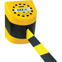 Syst&egrave;me de barri&egrave;re de s&eacute;curit&eacute; HAZLOK, Plastique, Fixation magn&eacute;tique, 30', Ruban Noir et jaune Cantin et fils