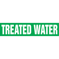 "Tower Water Return" Pipe Markers, Self-Adhesive, 4" H x 24" W, White on Green Cantin et fils