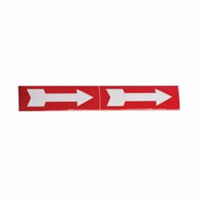Marqueurs de tuyau avec fl&egrave;ches, Autocollant, 2-1/4" h x 7" la, Blanc/rouge Cantin et fils