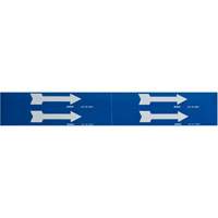 Marqueurs de tuyau avec fl&egrave;ches, Autocollant, 1-1/8" h x 7" la, Blanc/bleu Cantin et fils